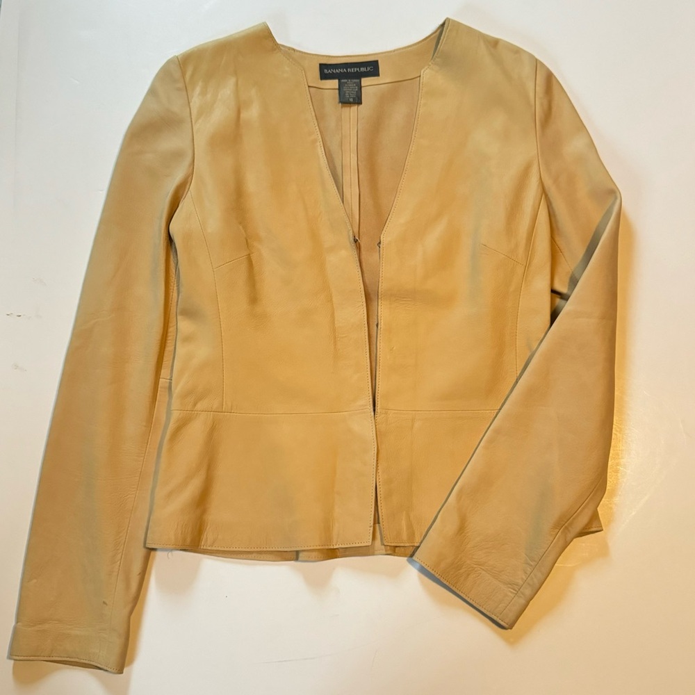 Banana Republic Vintage Nubuck Blazer Hook & Eye Size 10